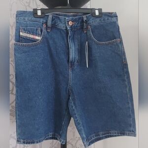 Diesel D-Strukt Denim Shorts Men’s 29 Blue 0EHAH Streetwear Summer Vibe Y2K